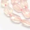 Natural Rose Quartz Beads Strands G-L464-30-2