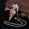 Natural Strawberry Quartz Chip & Resin Orgonite Dowsing Pendulum Big Pendants PW-WG36861-12-1