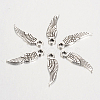 Tibetan Style Alloy Wing Charms TIBEP-3344-AS-RS-2