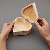 Unfinished Pine Wood Jewelry Box CON-WH0072-14-3