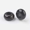 Randomly Mixed Natural Black Agate and Banded Agate European Beads X-G-G740-12x6mm-12-2