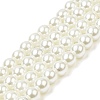 10 Strands Baking Painted Pearlized Glass Pearl Round Bead Strands HY-SZ0001-02B-03-1