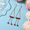 Natural Carnelian Dangle Earring EJEW-JE05968-2