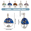 SUPERFINDINGS 24Pcs 12 Style Natural & Synthetic Gemstone Chip European Dangle Charms Sets PALLOY-FH0001-83-2