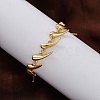 Rack Plating Brass Link Bracelets for Women BJEW-C086-01G-2