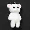 Flocky Opaque Resin Animal Pendants RESI-F047-01A-2