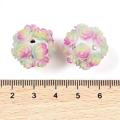 Acrylic Handmade Luminous Polymer Clay Rhinestone Beads CLAY-H003-06A-1