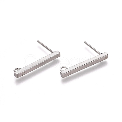 Non-Tarnish 304 Stainless Ear Stud Components STAS-M274-012A-P-1