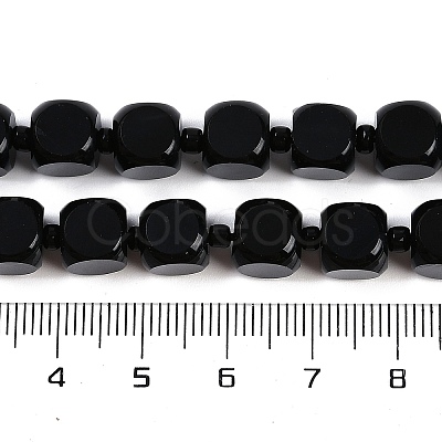 Natural Black Onyx(Dyed & Heated) Beads Strands G-B125-F01-01-1