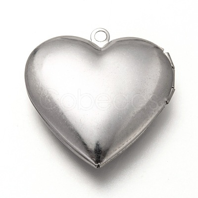 Non-Tarnish 316 Stainless Steel Locket Pendants STAS-P268-01B-P-1