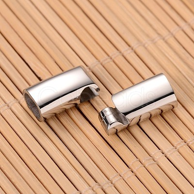 Tarnish Resistant Smooth Surface 304 Stainless Steel Rectangle Magnetic Clasps with Glue-in Ends STAS-I045-06B-1