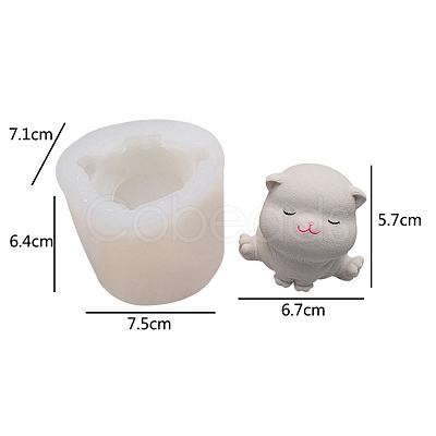 3D Cartoon Cat DIY Food Grade Silicone Molds PW-WG69102-02-1