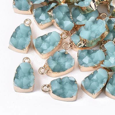 Druzy Resin Pendants X-RESI-S383-010-A01-1