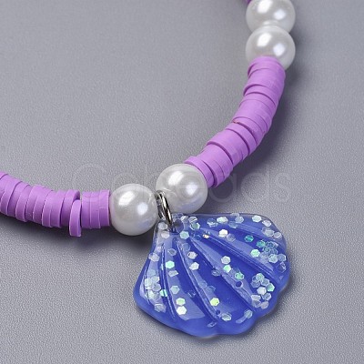 Handmade Polymer Clay Heishi Beads Kids Stretch Bracelets BJEW-JB04345-1