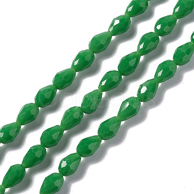 Faceted Glass Beads Strands GLAA-E037-01-M-1