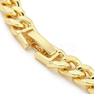 Brass Micro Pave Clear Cubic Zirconia Twisted Chain Bracelets for Women BJEW-R315-01D-G-1