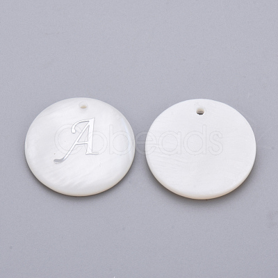 Natural Freshwater Shell Pendants SHEL-Q018-01A-MP-1