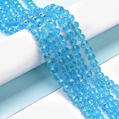 Electroplate Glass Beads Strands EGLA-A034-T2mm-L03-1