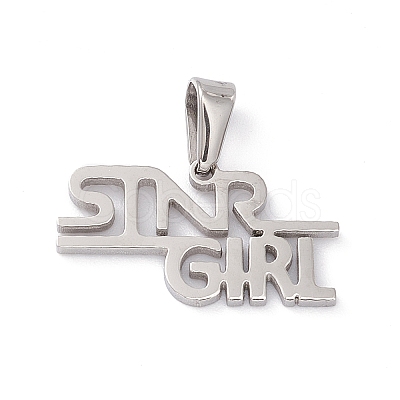 Non-Tarnish 304 Stainless Steel Charms STAS-G284-06P-1