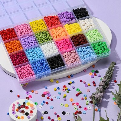 DIY Heishi & Seed Beads Making Finding Kit DIY-YW0005-40-1