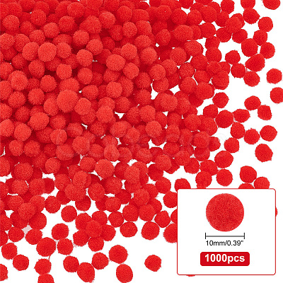 PandaHall Elite 1000Pcs DIY Doll Craft Pom Pom Yarn Pom Pom Balls AJEW-PH0004-68-1