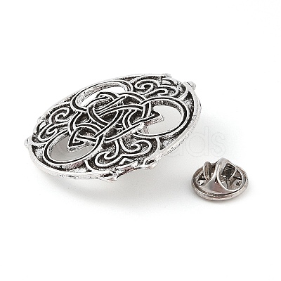 Tibetan Style Alloy Brooches JEWB-O016-01AS-1