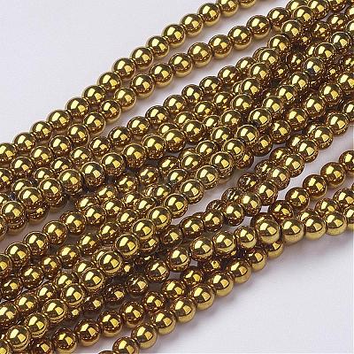 Non-Magnetic Synthetic Hematite Beads Strands G-D010-2-1