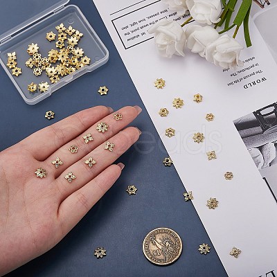 100Pcs 5 Styles Multi-Petal Alloy Bead Caps PALLOY-SZ0001-32-1