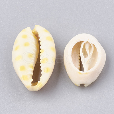 Printed Cowrie Shell Beads X-SHEL-S274-02-1