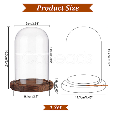 Glass Dome Cover DJEW-WH0015-100A-1