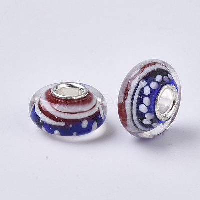 Handmade Lampwork European Beads LAMP-S193-003A-1