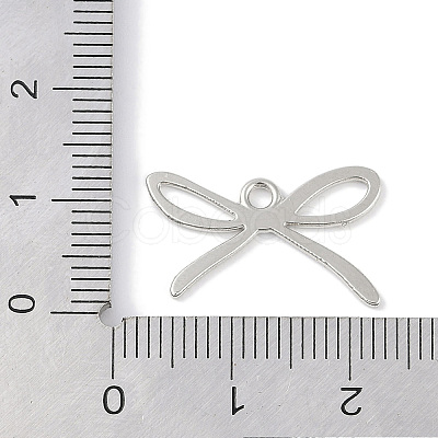 Rack Plating Bowknot Alloy Pendants PALLOY-F018-01P-1