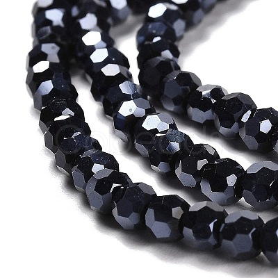 Electroplate Opaque Glass Beads Strands EGLA-A035-P4mm-A18-1