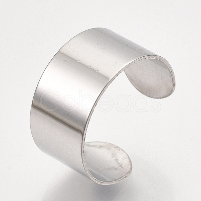 304 Stainless Steel Cuff Rings X-STAS-T045-22B-P-1