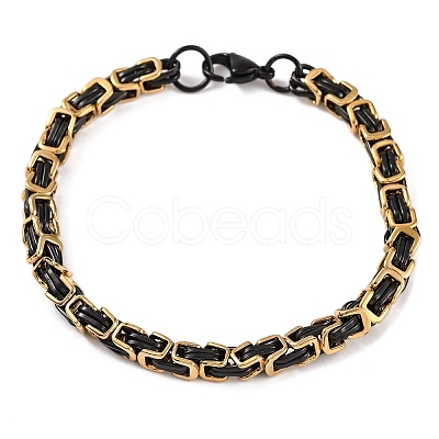 304 Stainless Steel Byzantine Chain Bracelets BJEW-B078-62EB-1