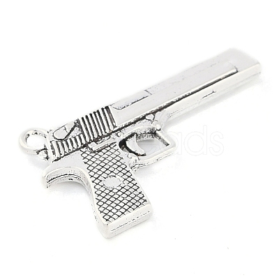 Tibetan Style Alloy Handgun/Pistol Pendants TIBEP-Q043-128-RS-1