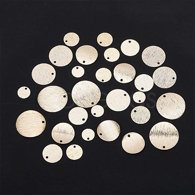 HOBBIESAY 36Pcs 6 Style Brass Pendants KK-HY0001-30-1