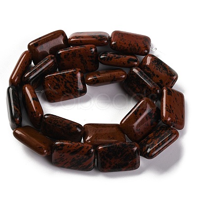 Natural Mahogany Obsidian Beads Strands G-T047-B26-01-1