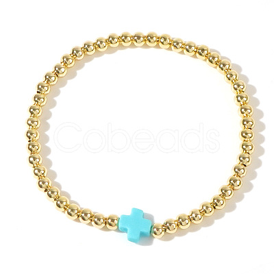 Stainless Steel Bead Stretch Bracelets for Women PB2663-6-1