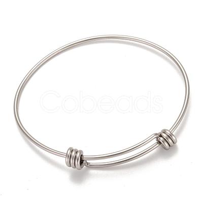 Tarnish Resistant Adjustable 304 Stainless Steel Expandable Bangle Making STAS-D071-1