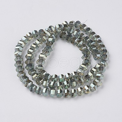 Electroplate Glass Beads Strands EGLA-L012-B-FR04-1