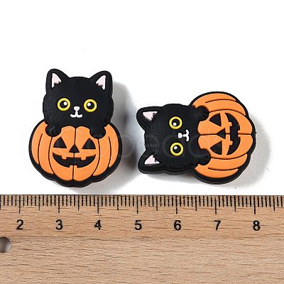 Halloween Theme Silicone Focal Beads SIL-M005-04A-1