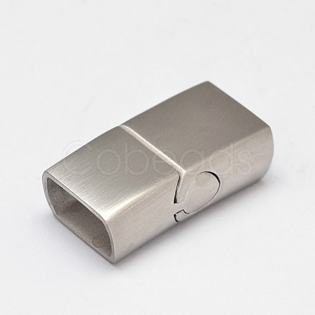 304 Stainless Steel Magnetic Clasps with Glue-in Ends STAS-D070-07-1
