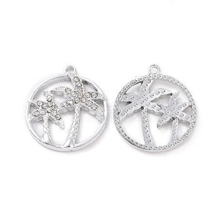 Alloy Crystal Rhinestone Pendants ALRI-H004-07P-1