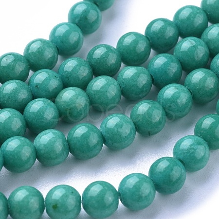 Natural Mashan Jade Beads Strands G-I227-01-6mm-A06-1