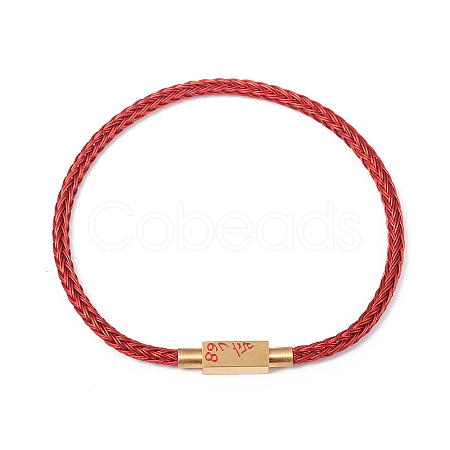 Braided Stainless Steel Wire Bracelets Making MAK-G014-03G-B-1