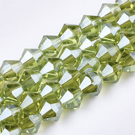 Electroplate Glass Beads Strands EGLA-Q118-6mm-A12-1