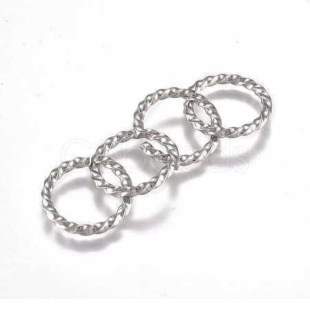 304 Stainless Steel Twisted Jump Rings STAS-G225-10P-01-1