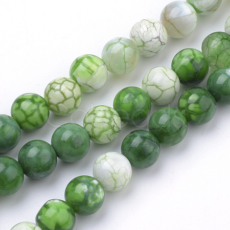 Natural Weathered Agate Beads Strands G-S249-06-10mm-1