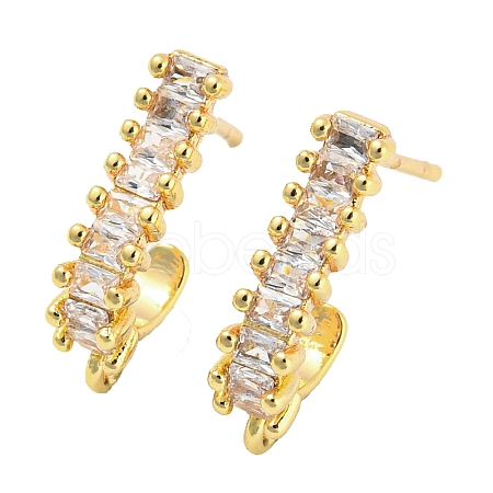 Brass Stud Earring Finding KK-L208-50G-1